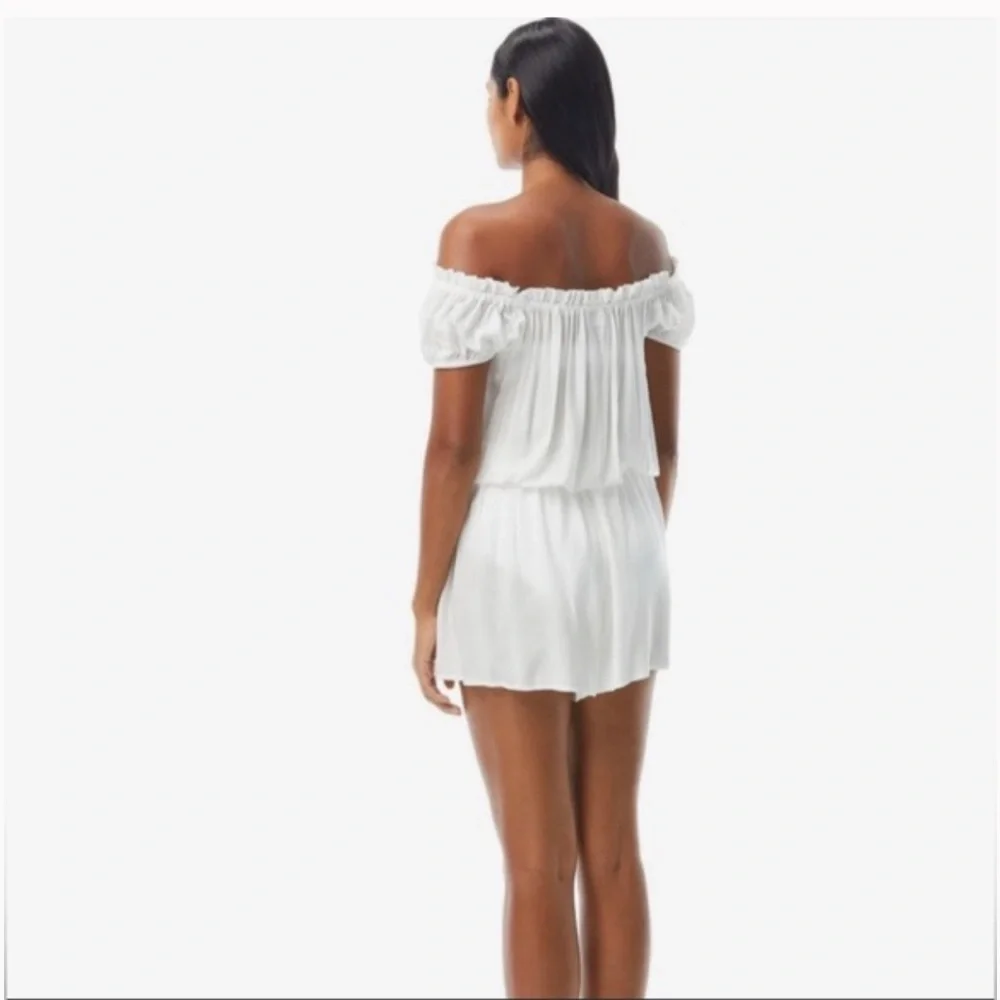 kate spade White Off-Shoulder Swim Coverup Romper